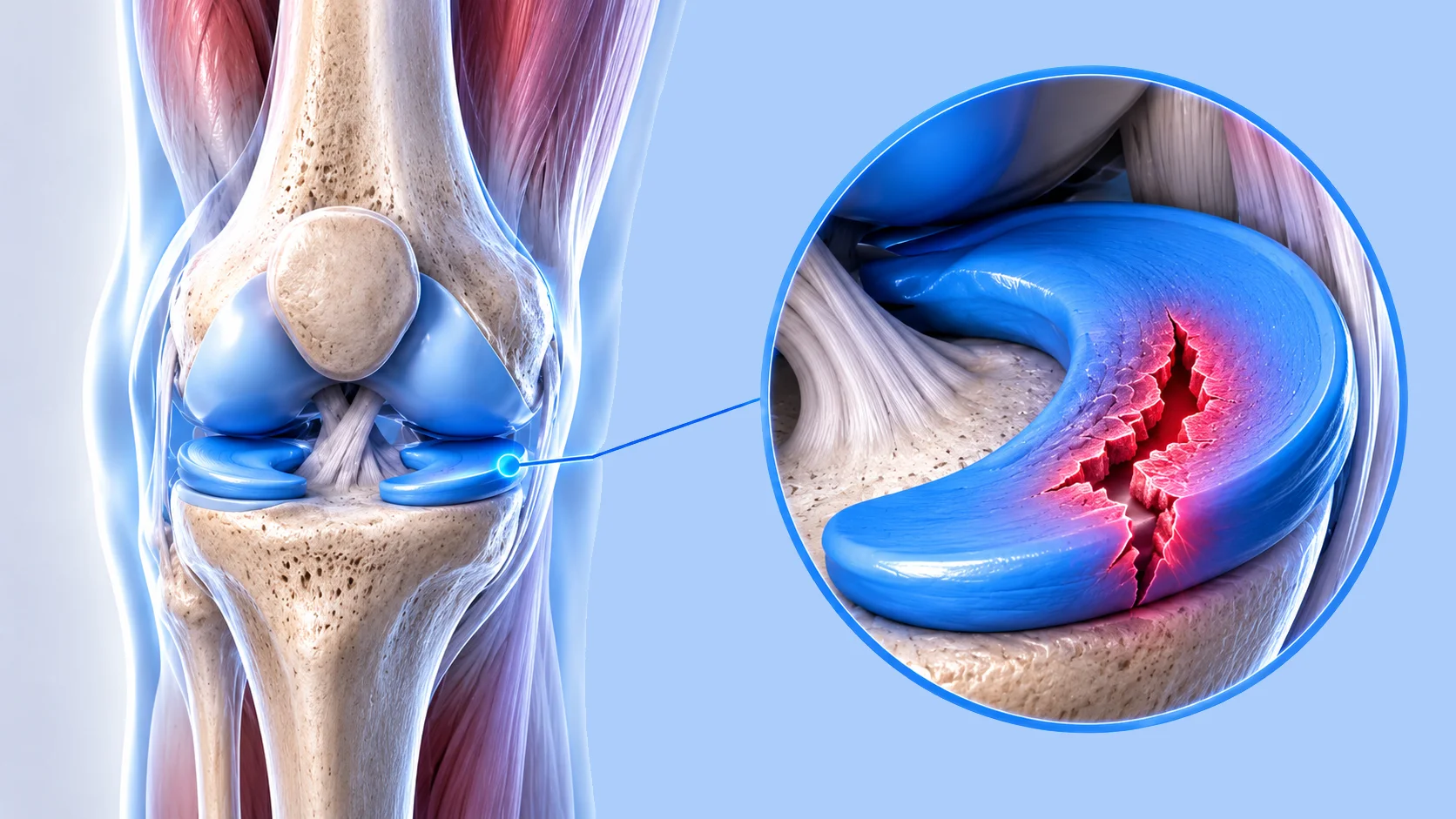 پارگی منیسک زانو؛ علائم، تشخیص با معاینه و MRI، و روش‌های درمان